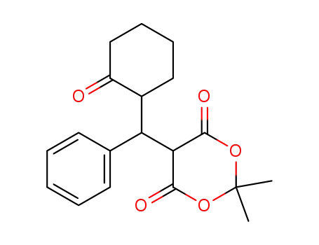 Molecular Structure of 41274-83-3 (1,3-Dioxane-4,6-dione, 2,2-dimethyl-5-[(2-oxocyclohexyl)phenylmethyl]-)