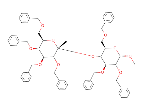 methyl O-(1'-C-methyl-2',3',4',6'-tetra-O-benzyl-α-D-galactopyranosyl)-(1'->4)-2,3,6-tri-O-benzyl-α-D-glucoside