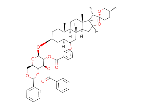Molecular Structure of 484002-14-4 (laxogenin-3-yl 2,3-O-di-benzoyl-4,6-O-benzylidene-D-glucopyranoside)