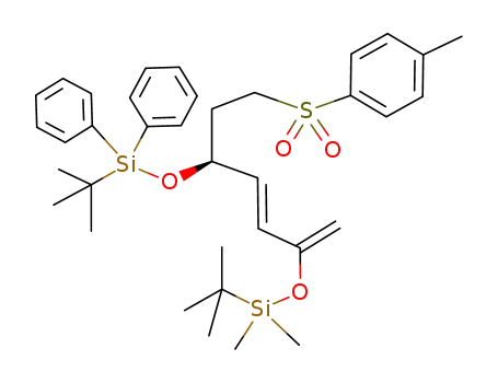 1-[(E)-(S)-6-(tert-Butyl-dimethyl-silanyloxy)-3-(tert-butyl-diphenyl-silanyloxy)-hepta-4,6-diene-1-sulfonyl]-4-methyl-benzene