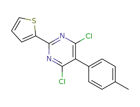 Pyrimidine, 4,6-dichloro-5-(4-methylphenyl)-2-(2-thienyl)-