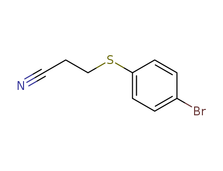 Molecular Structure of 118449-62-0 (Propanenitrile, 3-[(4-bromophenyl)thio]-)