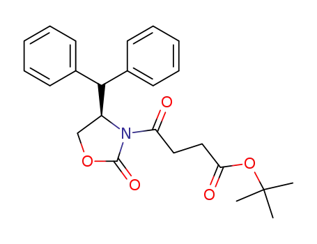 Molecular Structure of 287719-11-3 (4-(4-benzhydryl-2-oxo-oxazolidin-3-yl)-4-oxo-butyric acid <i>tert</i>-butyl ester)