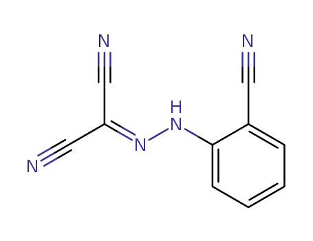 Molecular Structure of 349631-21-6 (Mesooxalic acid dinitrile (2-cyanophenyl)hydrazone)