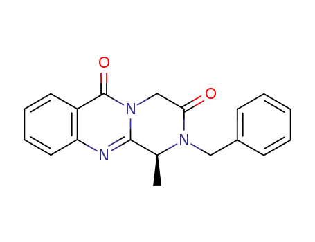 Molecular Structure of 427888-22-0 ((1S)-2-benzyl-1-methyl-1,3,4,6-tetrahydro-2H-pyrazino[2,1-b]quinazoline-3,6-dione)