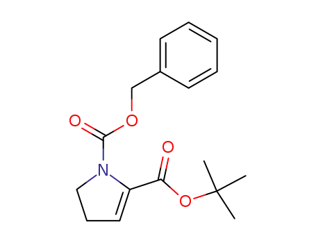 Molecular Structure of 75176-38-4 (1-Benzyloxycarbonyl-4,5-dihydro-1H-pyrrole-2-carboxylic acid,tert-butyl ester)