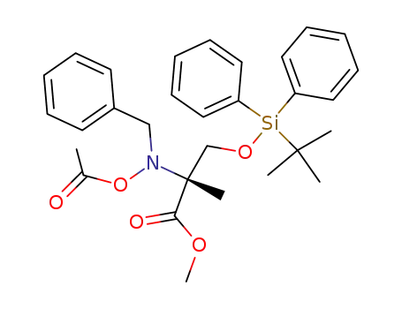 methyl (2R)-2-(N-acetoxy-N-benzylamino)-3-(tert-butyldiphenylsilyloxy)-2-methylpropionate