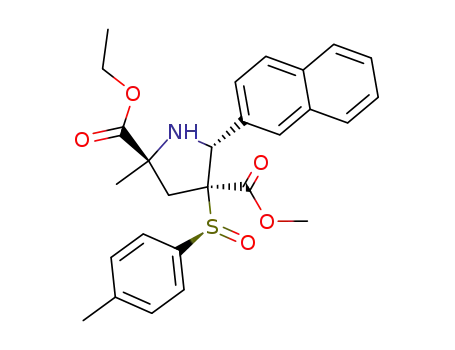 2,4-Pyrrolidinedicarboxylic acid,
2-methyl-4-[(S)-(4-methylphenyl)sulfinyl]-5-(2-naphthalenyl)-, 2-ethyl
4-methyl ester, (2S,4S,5R)-