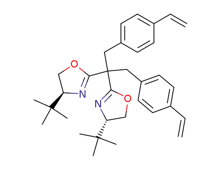 Oxazole,
2,2'-[2-(4-ethenylphenyl)-1-[(4-ethenylphenyl)methyl]ethylidene]bis[4-(1,
1-dimethylethyl)-4,5-dihydro-, (4S,4'S)-