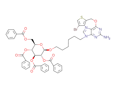 6-[O<sup>6</sup>-(4-bromothenyl)-guan-9-yl]-hexyl-β-D-tetra-O-benzoylglucoside