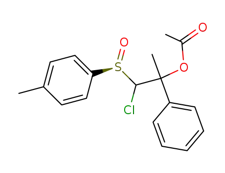 Acetic acid 2-chloro-1-methyl-1-phenyl-2-((R)-toluene-4-sulfinyl)-ethyl ester