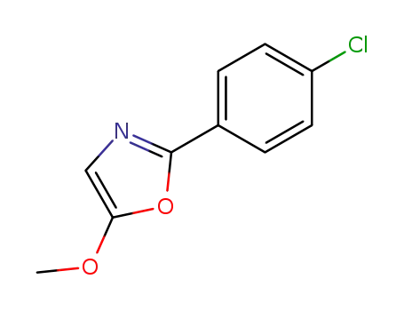 Molecular Structure of 67567-60-6 (Oxazole, 2-(4-chlorophenyl)-5-methoxy-)