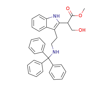 3-hydroxy-2-{3-[2-(trityl-amino)-ethyl]-1<i>H</i>-indol-2-yl}-propionic acid methyl ester