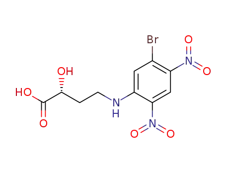 Molecular Structure of 261375-47-7 ((R)-1-bromo-5-(3-carboxy-3-hydroxypropylamino)-2,4-dinitrobenzene)