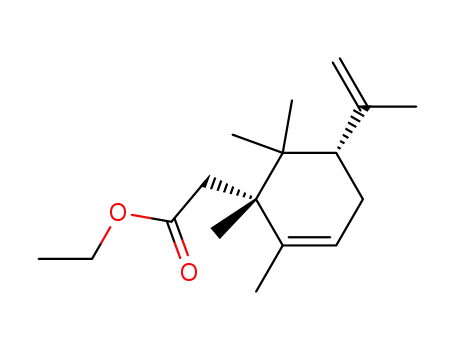 2-Cyclohexene-1-acetic acid, 1,2,6,6-tetramethyl-5-(1-methylethenyl)-,
ethyl ester, (1S,5S)-