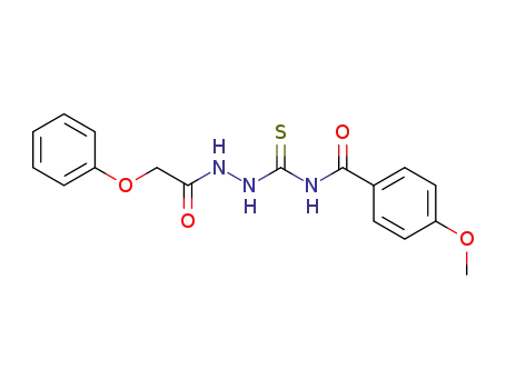 Molecular Structure of 174680-14-9 (4-methoxy-N-{[2-(phenoxyacetyl)hydrazino]carbonothioyl}benzamide)