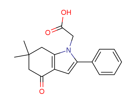 2-(6,6-dimethyl-4-oxo-2-phenyl-5,7-dihydroindol-1-yl)acetic acid