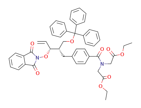 ({4-[(2S,3R)-3-(1,3-Dioxo-1,3-dihydro-isoindol-2-yloxy)-2-trityloxymethyl-pent-4-enyl]-benzoyl}-ethoxycarbonylmethyl-amino)-acetic acid ethyl ester