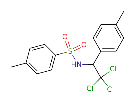 Molecular Structure of 255048-79-4 (Benzenesulfonamide,
4-methyl-N-[2,2,2-trichloro-1-(4-methylphenyl)ethyl]-)