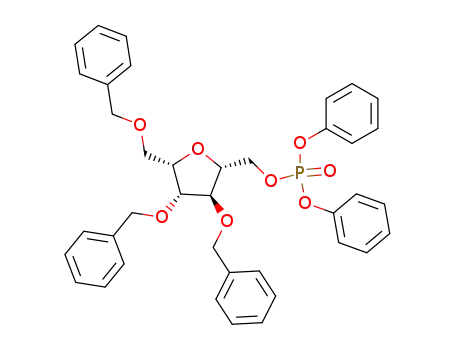 Phosphoric acid (2R,3R,4R,5S)-3,4-bis-benzyloxy-5-benzyloxymethyl-tetrahydro-furan-2-ylmethyl ester diphenyl ester