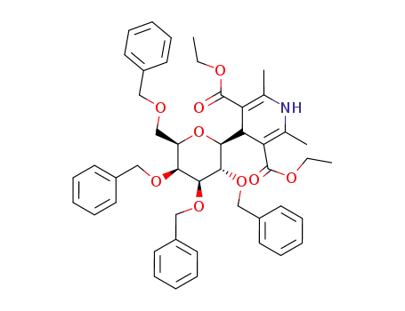 Molecular Structure of 421554-00-9 (diethyl 4-(2',3',4',6'-tetra-O-benzyl-β-D-galactopyranosyl)-1,4-dihydro-2,6-dimethylpyridine-3,5-dicarboxylate)