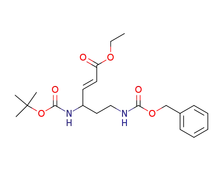 (E)-6-benzyloxycarbonylamino-4-tert-butoxycarbonylamino-hex-2-enoic acid ethyl ester