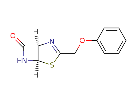 4-Thia-2,6-diazabicyclo[3.2.0]hept-2-en-7-one, 3-(phenoxymethyl)-,
(1R)-