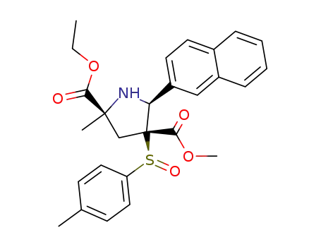 2,4-Pyrrolidinedicarboxylic acid,
2-methyl-4-[(S)-(4-methylphenyl)sulfinyl]-5-(2-naphthalenyl)-, 2-ethyl
4-methyl ester, (2S,4R,5S)-