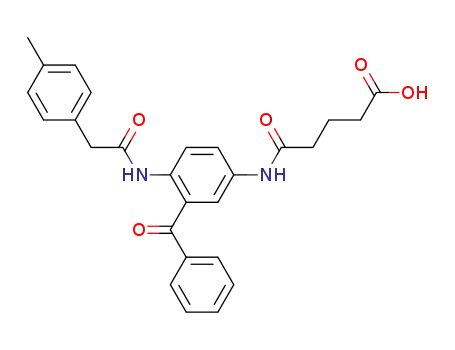 Pentanoic acid,
5-[[3-benzoyl-4-[[(4-methylphenyl)acetyl]amino]phenyl]amino]-5-oxo-