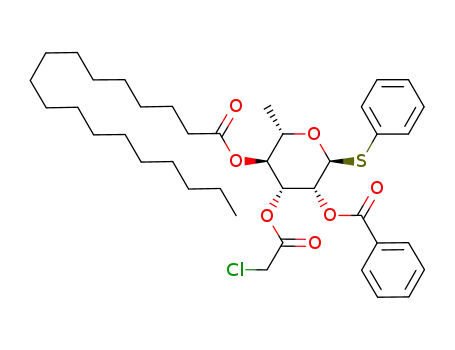 phenyl 2-O-benzoyl-3-O-chloroacetyl-4-O-stearoyl-1-thio-α-L-rhamnopyranoside