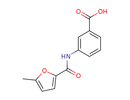 Molecular Structure of 312289-59-1 (3-[(5-METHYL-FURAN-2-CARBONYL)-AMINO]-BENZOIC ACID)