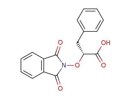 Molecular Structure of 310404-47-8 (Benzenepropanoic acid,-[(1,3-dihydro-1,3-dioxo-2H-isoindol-2-yl)oxy]-,(aR)-)