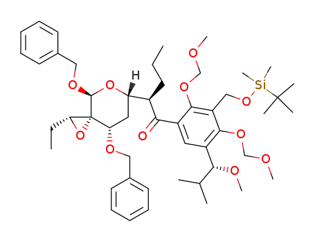 (R)-2-((2R,3S,4S,6S,8S)-4,8-Bis-benzyloxy-2-ethyl-1,5-dioxa-spiro[2.5]oct-6-yl)-1-[3-(tert-butyl-dimethyl-silanyloxymethyl)-2,4-bis-methoxymethoxy-5-((R)-1-methoxy-2-methyl-propyl)-phenyl]-pentan-1-one