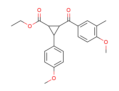 Molecular Structure of 272439-39-1 (ethyl 2-(3'-methyl-4'-methoxybenzoyl)-3-(4''-methoxyphenyl)cyclopropane-1-carboxylate)