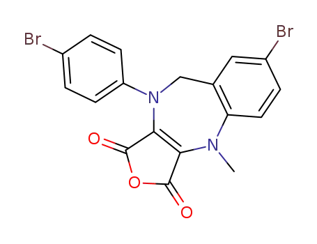 7-BROMO-10-(4-BROMO-PHENYL)-4-METHYL-9,10-DIHYDRO-4H-2-OXA-4,10-DIAZA-BENZO[F]AZULENE-1,3-DIONE