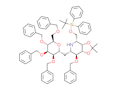 (3aS,4R,6S,7S,7aR)-7-Benzyloxy-4-(tert-butyl-diphenyl-silanyloxymethyl)-2,2-dimethyl-6-((2R,3R,4R,5R,6R)-3,4,5-tris-benzyloxy-6-benzyloxymethyl-tetrahydro-pyran-2-ylmethyl)-hexahydro-[1,3]dioxolo[4,5-c]pyridine