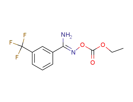 Molecular Structure of 360049-07-6 (N<sup>2</sup>-(Ethoxycarbonyloxy)-3-trifluoromethylbenzamidine)