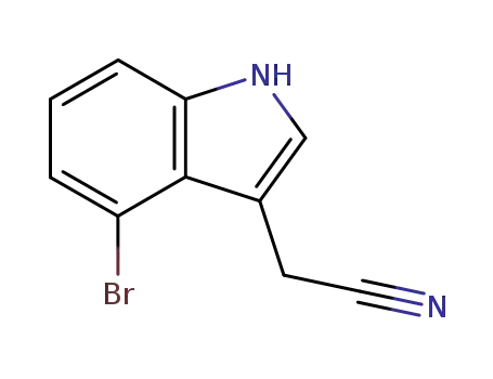 Molecular Structure of 89245-35-2 (2-(4-bromo-1H-indol-3-yl)acetonitrile)
