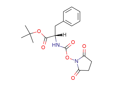 L-Phenylalanine, N-[[(2,5-dioxo-1-pyrrolidinyl)oxy]carbonyl]-,
1,1-dimethylethyl ester