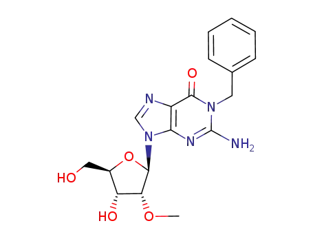 Molecular Structure of 194034-67-8 (Guanosine, 2'-O-methyl-1-(phenylmethyl)-)