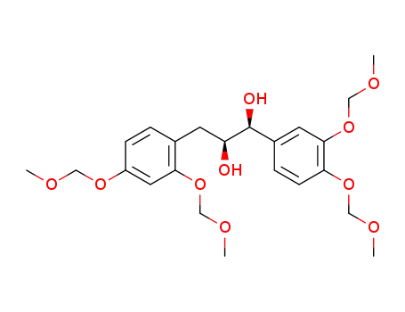 Molecular Structure of 251909-50-9 ((1S,2S)-syn-1-(3',4'-di-O-methoxymethylphenyl)-3-(2'',4''-di-O-methoxymethylphenyl)-propane-1,2-diol)