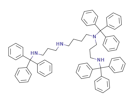 Molecular Structure of 213403-58-8 (<i>N</i>-trityl-<i>N</i>,<i>N</i>'-bis-[3-(trityl-amino)-propyl]-butane-1,4-diamine)