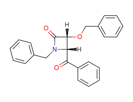 2-Azetidinone, 4-benzoyl-3-(phenylmethoxy)-1-(phenylmethyl)-,  (3R,4R)-