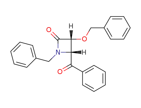 Molecular Structure of 403790-64-7 (2-Azetidinone, 4-benzoyl-3-(phenylmethoxy)-1-(phenylmethyl)-,
(3R,4R)-)