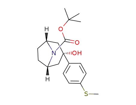 Molecular Structure of 1065219-96-6 (endo-8-tert-butoxycarbonyl-3-(4-methylthiophenyl)-8-azabicyclo[3.2.1]octan-3-ol)