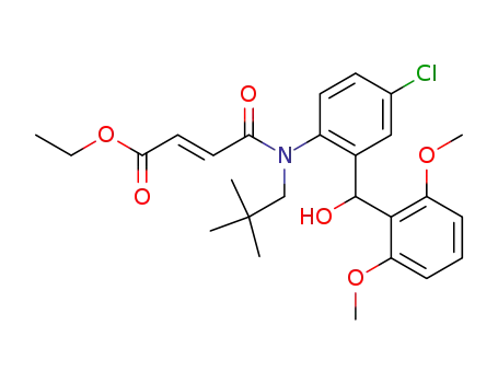 (E)-3-[{4-Chloro-2-[(2,6-dimethoxy-phenyl)-hydroxy-methyl]-phenyl}-(2,2-dimethyl-propyl)-carbamoyl]-acrylic acid ethyl ester