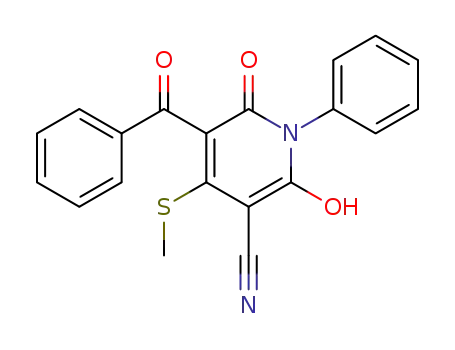 5-benzoyl-2-hydroxy-4-methylsulfanyl-6-oxo-1-phenyl-1,6-dihydro-pyridine-3-carbonitrile