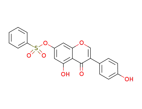 Molecular Structure of 1041727-51-8 (3-(4-hydroxyphenyl)-7-benzenesulfonyloxy-5-hydroxy-4H-chromen-4-one)