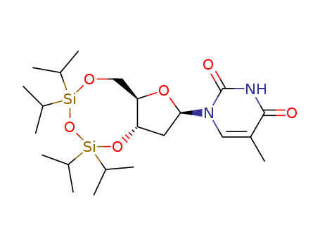 1-[2-deoxy-3,5-O-(1,1,3,3-tetraisopropyldisiloxane-1,3-diyl)-β-D-ribofuranosyl]thymine(97626-18-1)