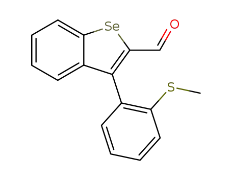 Molecular Structure of 415717-56-5 (Benzo[b]selenophene-2-carboxaldehyde, 3-[2-(methylthio)phenyl]-)
